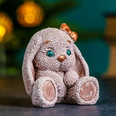 Фигура "Зайка Софья" бежевая, 6х6х6см Хорошие сувениры