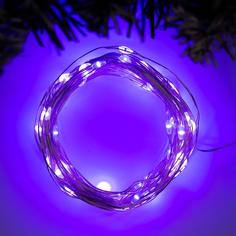 Гирлянда «Нить» 10 м роса, IP20, серебристая нить, 100 LED, свечение фиолетовое, 12 В Luazon Lighting