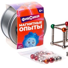Набор юного физика Фиксики Магнитные, шарики и палочки, в коробке, от трех лет
