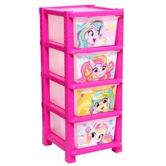 Комод «Милые единорожки», 4 секции No Brand