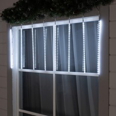 Гирлянда «Сосульки» 2.5 × 0.5 м, IP65, прозрачная нить, 288 LED, свечение белое с эффектом Luazon Lighting