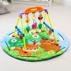Игровой развивающий центр «Кто живет в лесу», с ковриком и погремушками Крошка Я