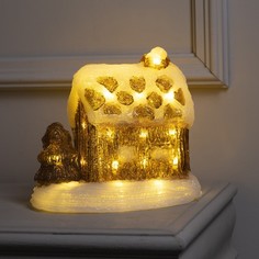 Светодиодная фигура «Зимний домик» 22 × 21 × 17 см, свечение тёплое белое Luazon Lighting