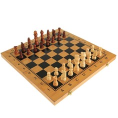 Настольная игра 3 в 1 "Король": нарды, шахматы, шашки, 39 х 39 см No Brand