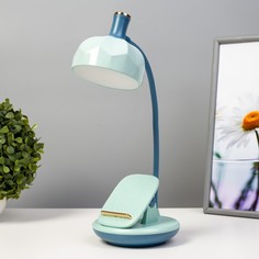 Настольная лампа Эдельс LED 3Вт 3000-6000К USB АКБ лазурный 12,5х12,5х39,5 см No Brand