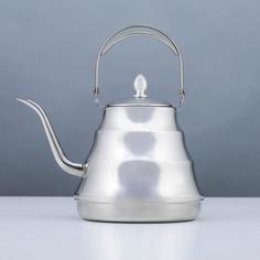 Чайник Мирор, 1 л, с металлическим ситом, цвет хромированный No Brand