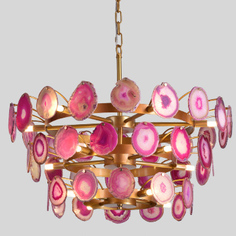 Люстра Agate Burst Chandelier 3 Round Pink D70 Imperium Loft
