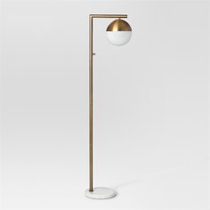 Торшер Geneva Single Glass Globe Floor Lamp Imperium Loft