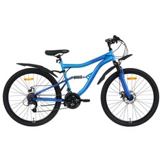 Велосипед 26" Progress Vertex FS MD RUS, цвет синий, размер 18" No Brand