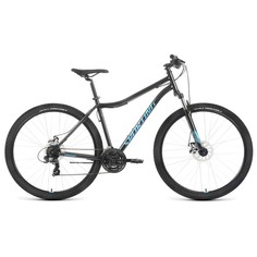 Велосипед 29" Forward Sporting 2.2 D, 2022, цвет черный/бирюзовый, размер 19" No Brand