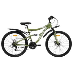 Велосипед 26" Progress Vertex FS MD RUS, цвет хаки, размер 18" No Brand