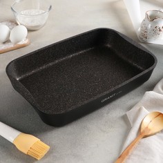 Противень Granit Ultra, 36,5?26?5,5 см, антипригарное покрытие, цвет чёрный No Brand