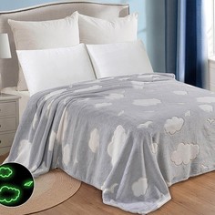 Плед светящийся 150х200 см «Облако», велсофт 260г/м No Brand
