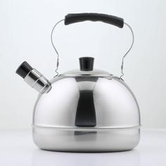 Чайник, 3 л, со свистком и откидной ручкой No Brand
