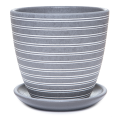 Горшок для цветов Композит Саксония-А 21 см серый