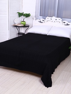 Плед вязаный New Life jersey П02черный 180х200