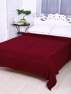 Плед вязаный New Life jersey П02 бордовый 180х200