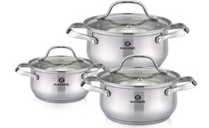 ES-1211 Набор посуды из нержавеющей стали 6 предметов Eurostek