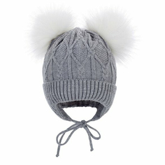 Шапка детская Чудо-кроха, серо-белый, р. 46