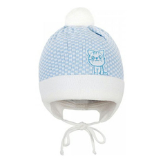 Шапка детская Чудо-кроха, бело-голубой, р. 39