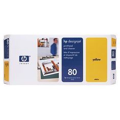 Картридж для струйного принтера HP 80 (C4823A) Yellow + Очиститель