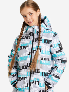 Куртка утепленная для девочек Glissade, Голубой, размер 146