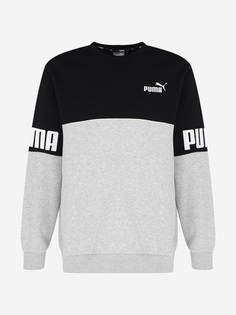 Свитшот мужской PUMA Power Colorblock Crew, Серый, размер 44-46