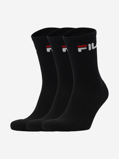 Носки FILA, 3 пары, Черный, размер 43-46