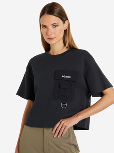 Футболка женская Columbia W Field Creek Cropped SS Tee, Черный, размер 50