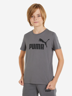 Футболка для мальчиков PUMA Ess Logo, Серый, размер 153-164