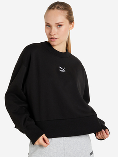 Толстовка женская PUMA Classics Fashion Oversized Crew, Черный, размер 46-48