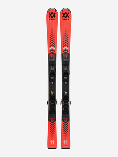 Горные лыжи детские Volkl Racetiger vMotion + Marker Kids 7.0 VMotion Jr., Красный, размер 130