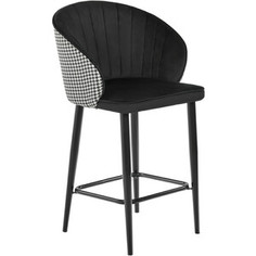 Стул полубарный Bradex Paola чёрный с жаккардом (RF 0263)