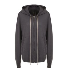 Кашемировый кардиган на молнии с капюшоном Rick Owens