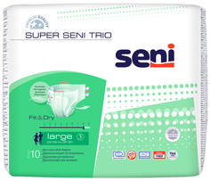 Подгузники для взрослых Super SENI trio large, 10 шт.