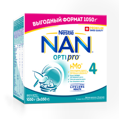 Молочная смесь NAN 4 OPTIPRO Молочко для роста, иммунитета и развития мозга, с 18м. 1050г