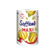 Полотенца бумажные Soffione Maxi двухслойные белые, 1 рулон