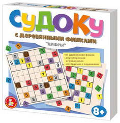 Настольная игра Десятое королевство Судоку c деревянными фишками два в одном, цифры