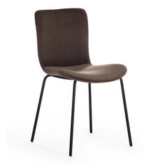 Стул GILLIAN mod. 0137017-NI металл/вельвет 45х52,5х78 см хаки /черный 2 шт Tetchair