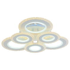 Светодиодная люстра 8081/3+3 WHT 216W+7W RGB Profit Light