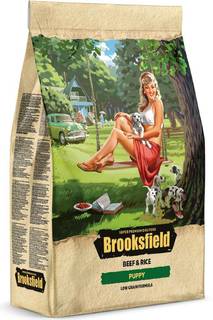 Сухой корм для щенков Brooksfield Puppy Beef & Rice говядина и рис, 2 шт по 800 г
