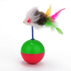 Игрушка неваляшка мышка на шарике, Bentfores, разноцветный