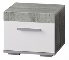 Тумба BTS Инстайл ТБ-23 Метрополитан грей, Белый глянец