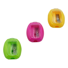 Точилка Mazari Etro 1 отверстие с контейнером пластиковая в ассортименте