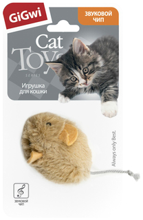 Игрушка для кошек Мышка со звуковым чипом 13 см в ассортименте No Brand