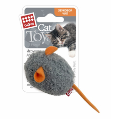 Игрушка для кошек GiGwi Мышка со звуковым чипом 6,5 см в ассортименте