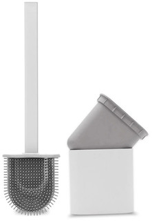 Супер ершик силиконовый COZY-HOUSES для чистки унитаза с дном напольный и настенный