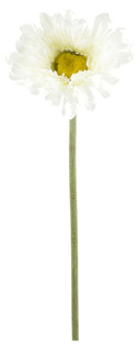 Цветок искусственный Gloria Garden Гербера на ножке белая 60 см