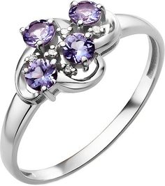 Кольцо из белого золота с танзанитом/бриллиантом р.17 Империал K1215-228 Imperial