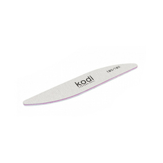 Пилка для ногтей в форме "Бумеранг" Kodi цвет:серый абразивность 100/100 (178/30/5)